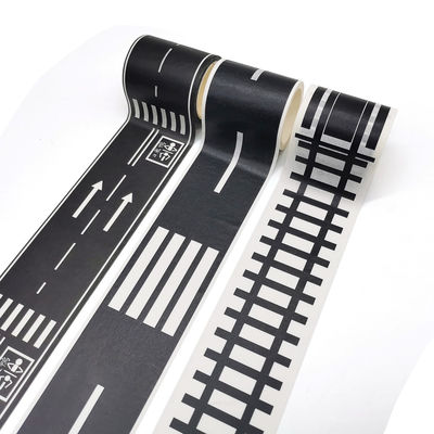DIY 강한 접착력 고속도로 도로 무늬 와시 종이 테이프