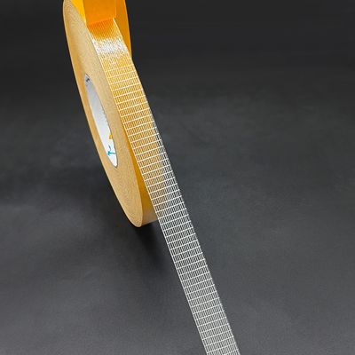 PVC 웨더 스트립 및 바닥재용 220MIC 두께의 고점착 양면 유리 섬유 메쉬 테이프